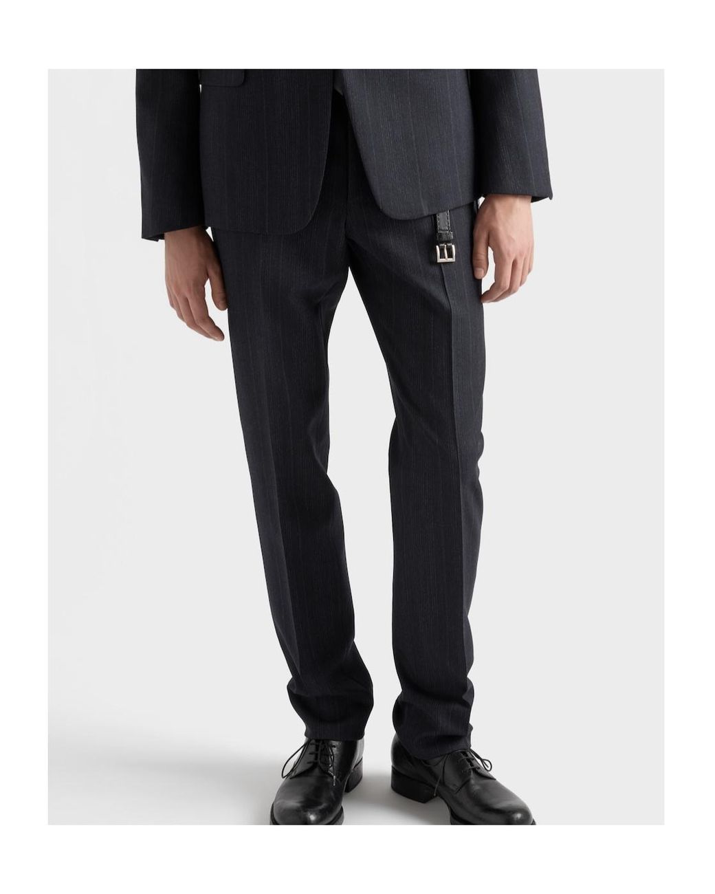 Prada Black Single-Breasted Wool Suit for men