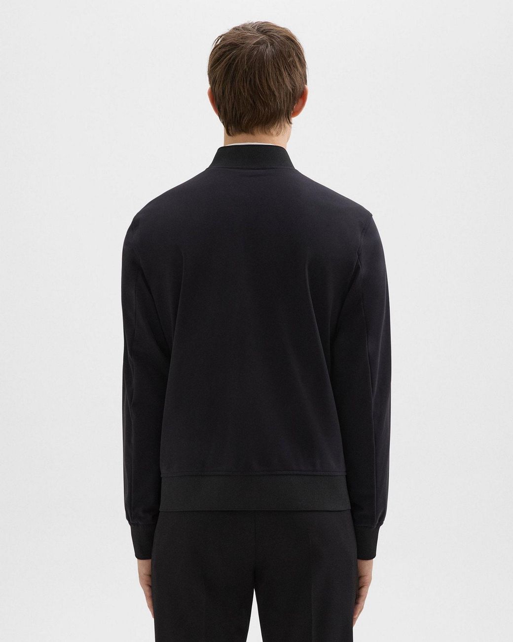 Theory Blue Button-Up Bomber Jacket for men