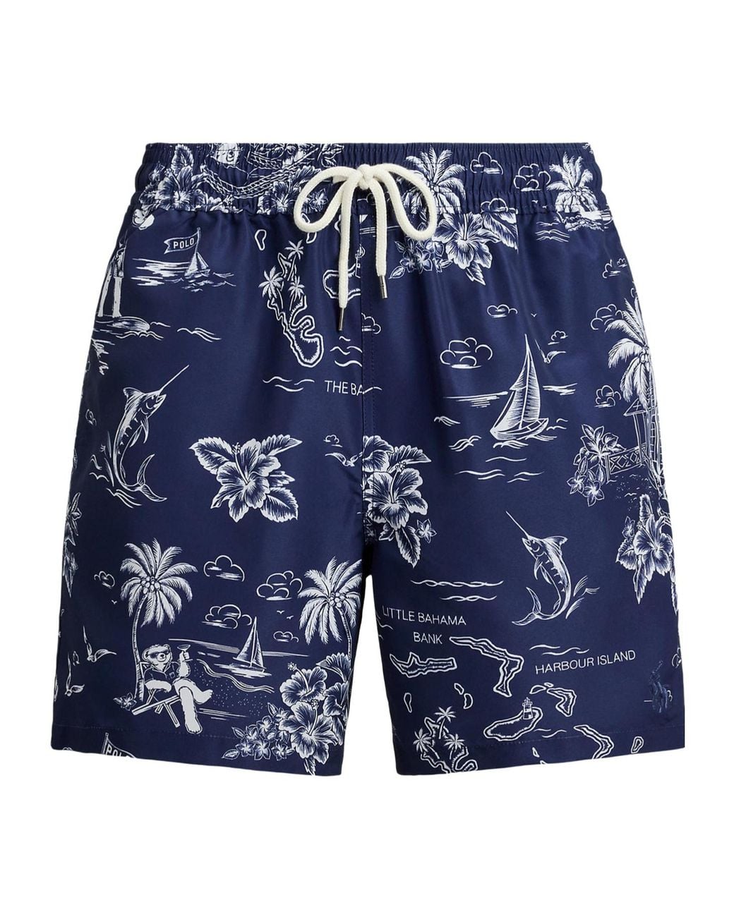 Polo Ralph Lauren Blue Printed Swimming Trunks for men