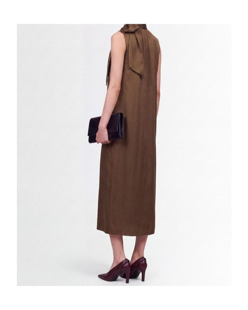 GIUSEPPE DI MORABITO Natural Scarf-Collar Dress