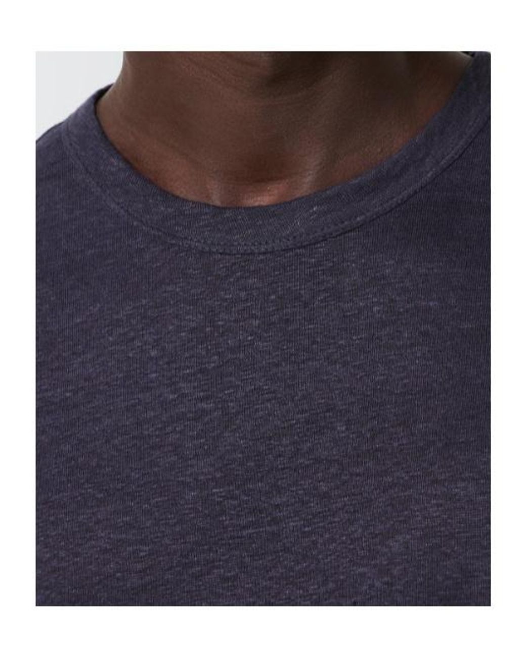 Officine Generale Blue Officine Générale Garment-Dyed Linen T-Shirt for men