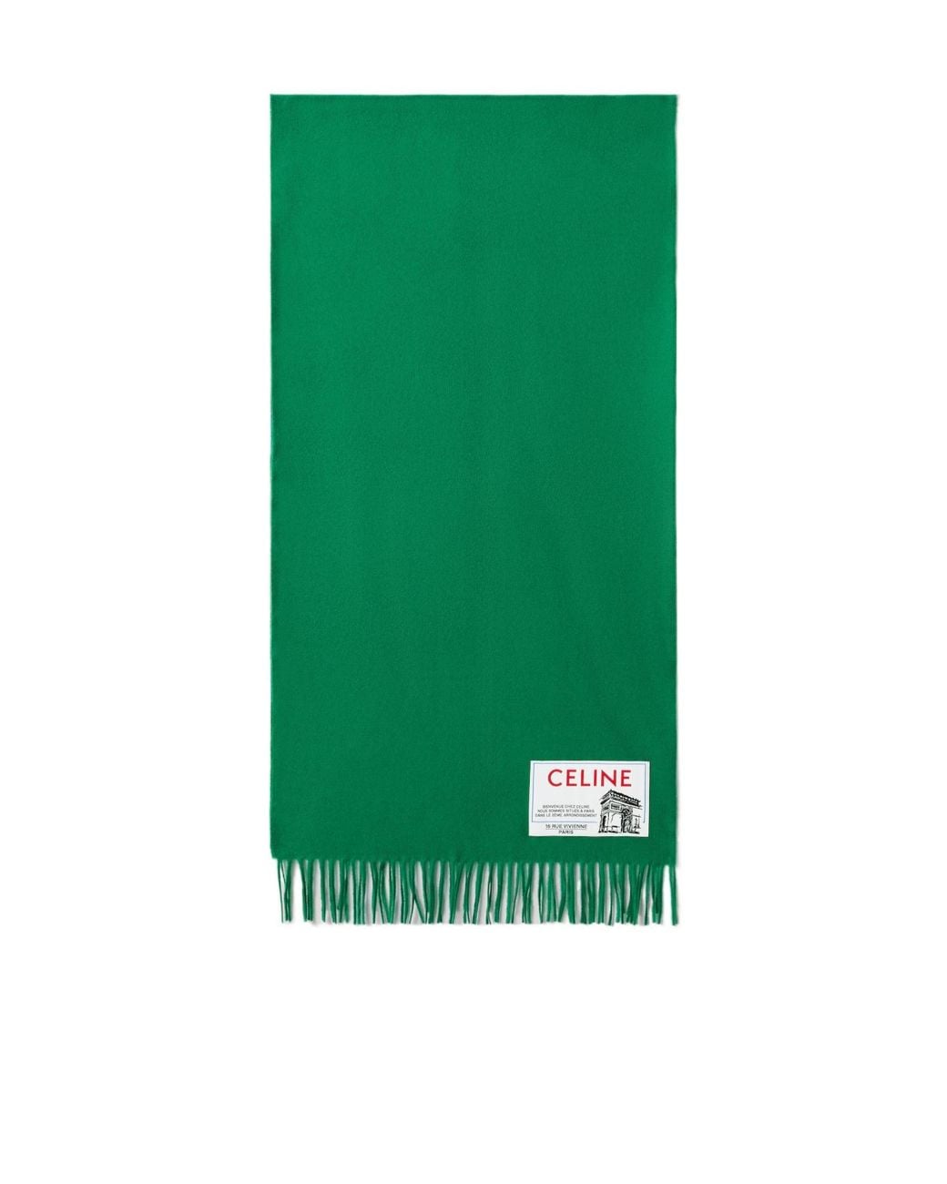 Céline Green Cashmere Wool Scarf