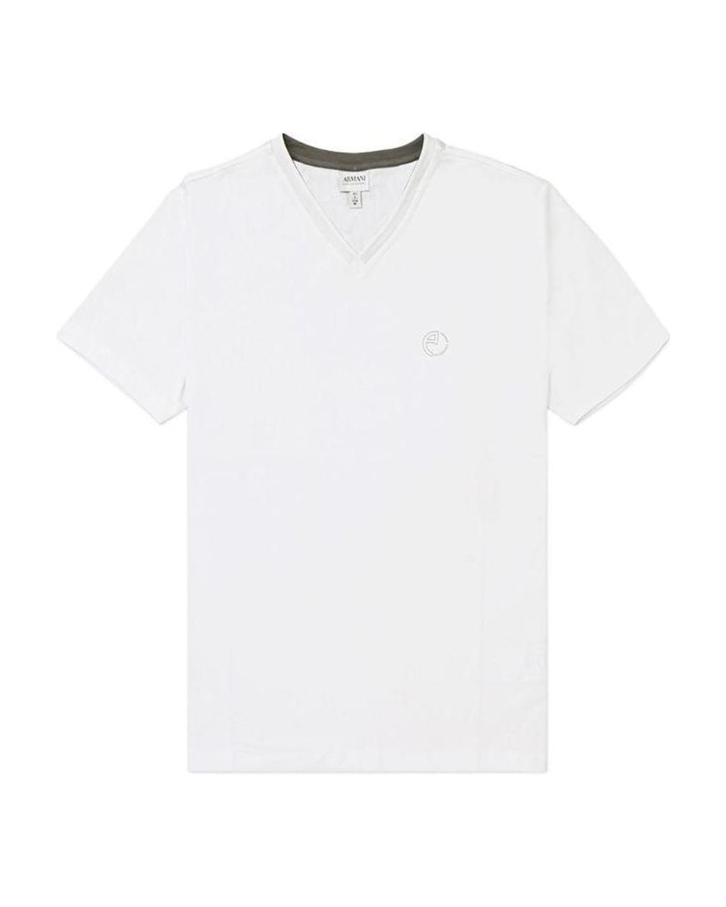 Armani Collezioni White Logo T-Shirt for men