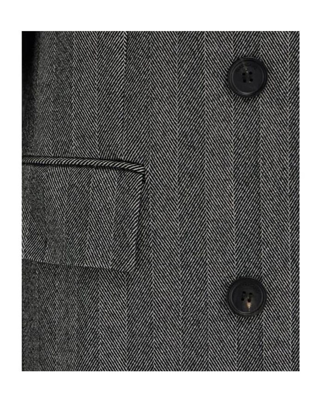 Ferragamo Gray Ferragamo Oversized Double Breasted Chevron Coat