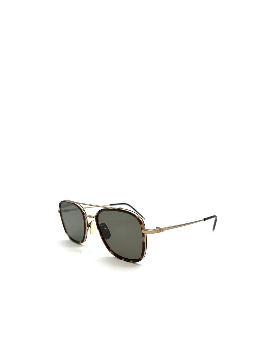 Thom Browne Metallic Eyewear Aviator Frame Sunglasses