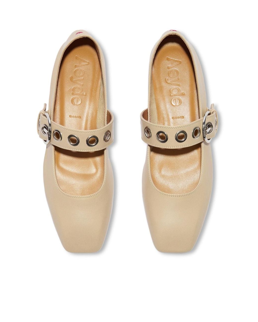 Aeyde Natural Buckle Flats