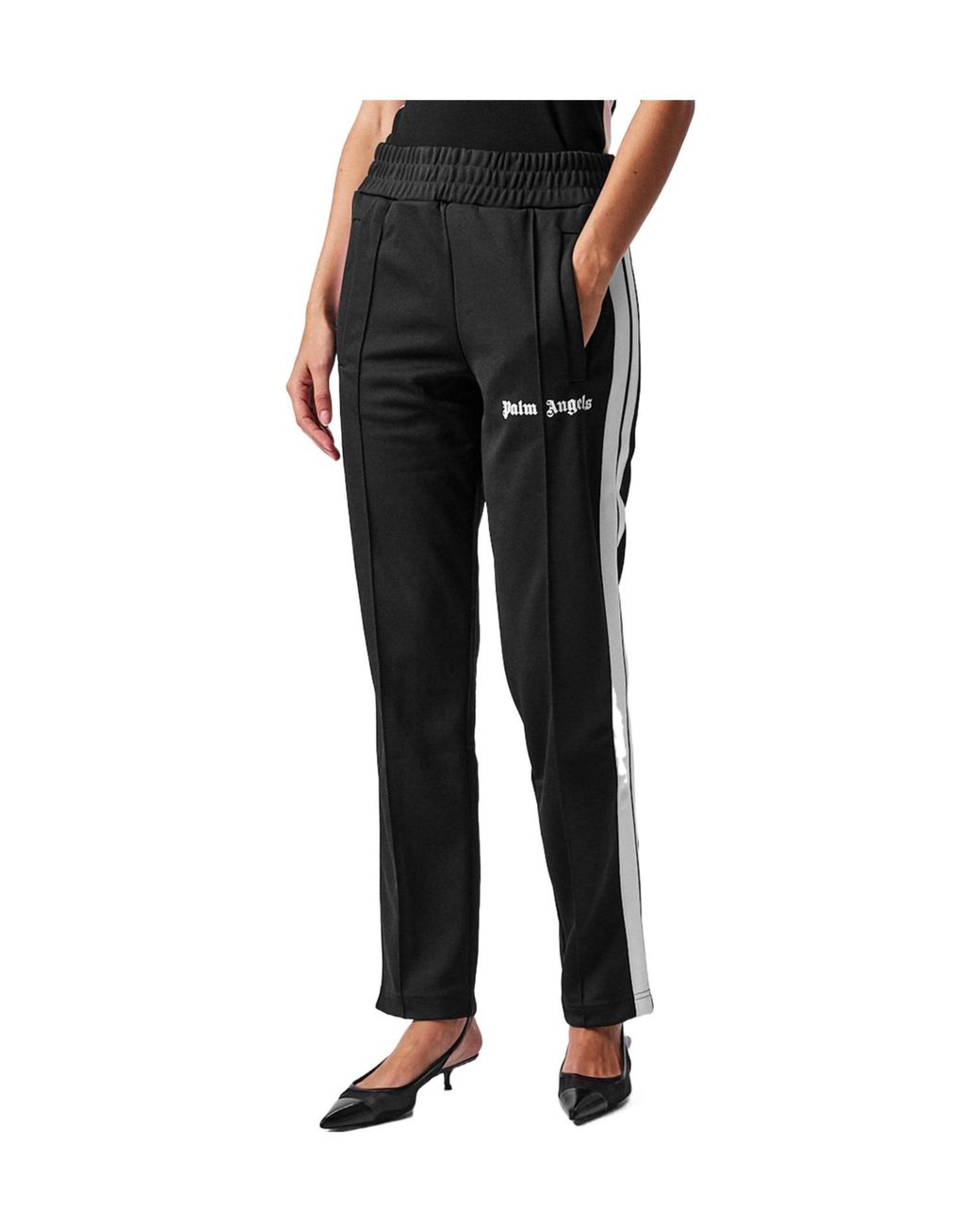 Palm Angels Black Elasticwaist Casual Trousers