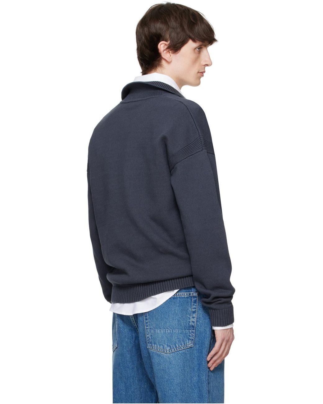 Maison Kitsuné Blue Maison Kitsuné Bold Fox Head Patch Comfort Polo Shirt for men