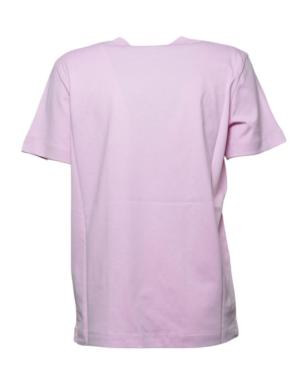 MSGM Purple Logo-Printed Crewneck T-Shirt
