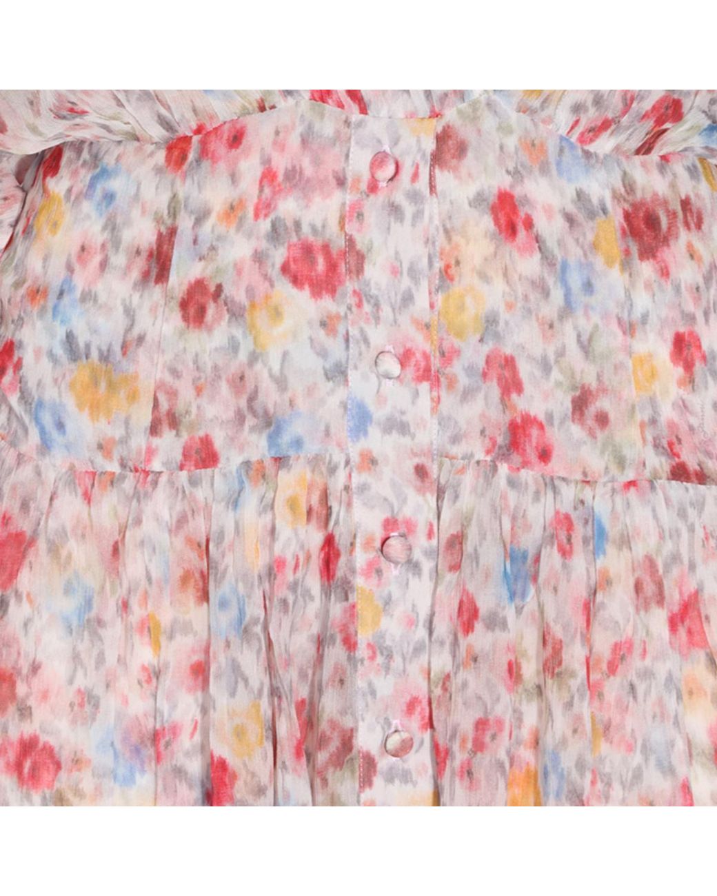 Ganni Pink Smocked Floral Maxi Dress