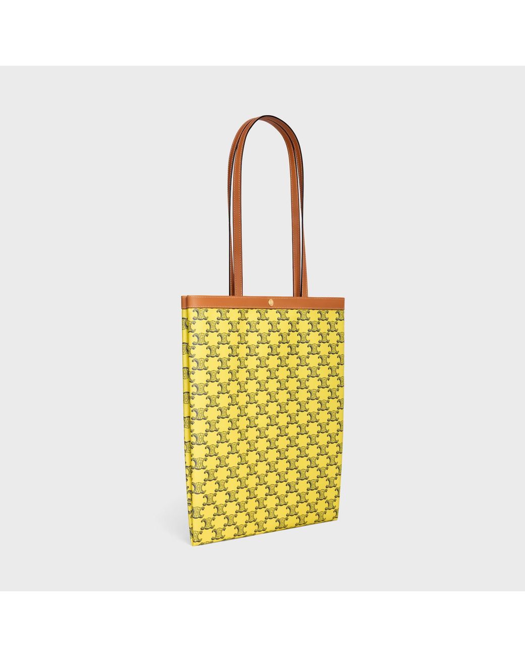 Céline Yellow Medium Flat Shopper