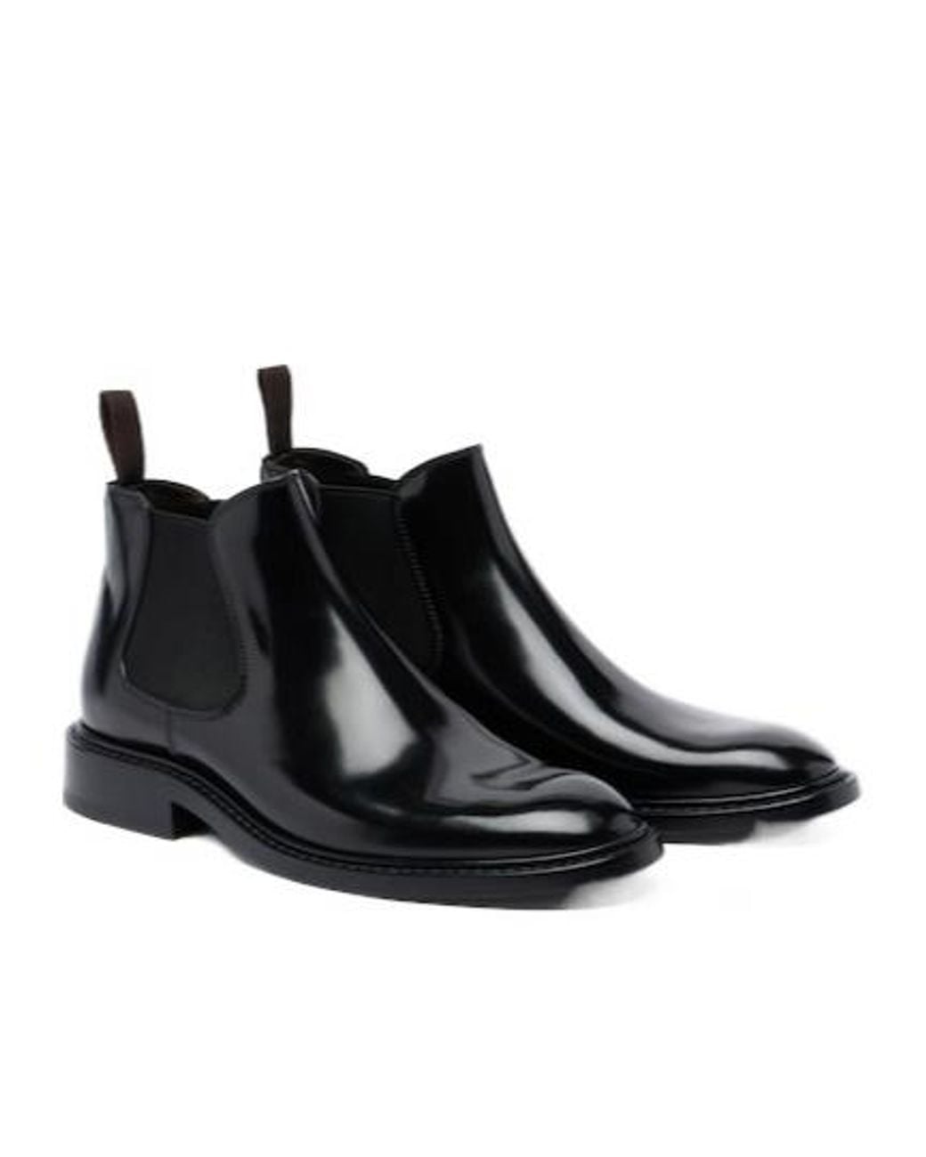 The Row Black Leather Chelsea Boots