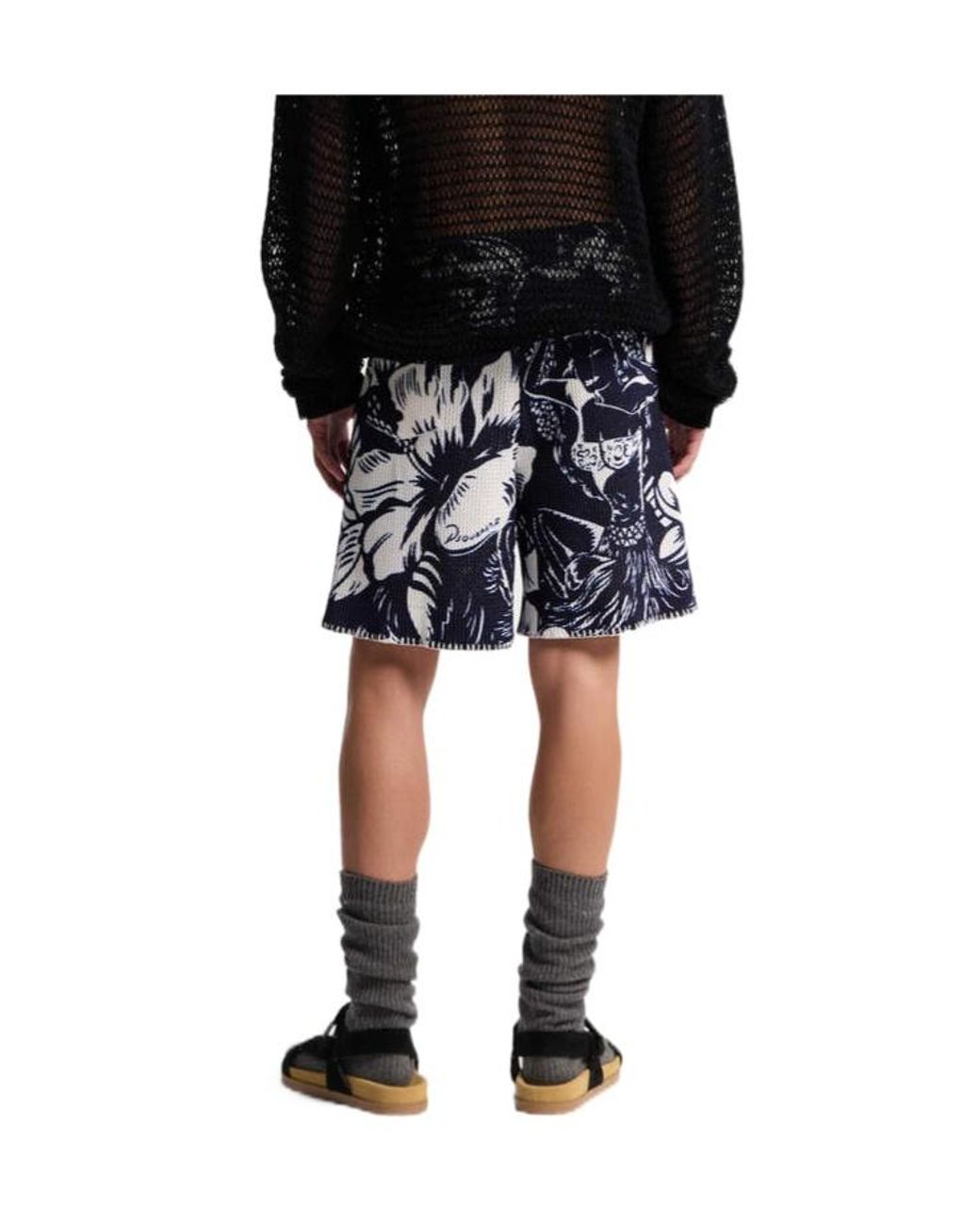 DSquared² Blue Floral-Pattern Shorts for men