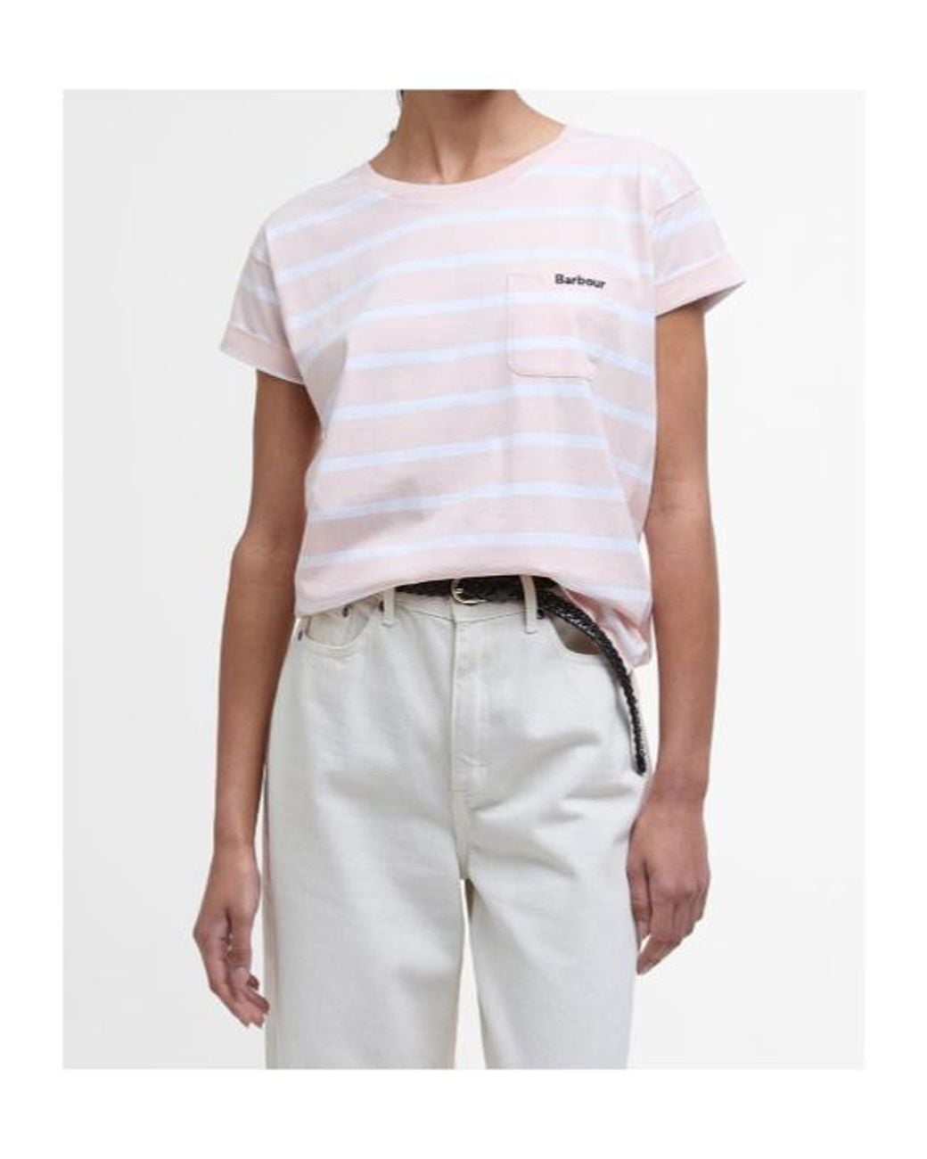 Barbour Pink Otterburn Stripe T-Shirt