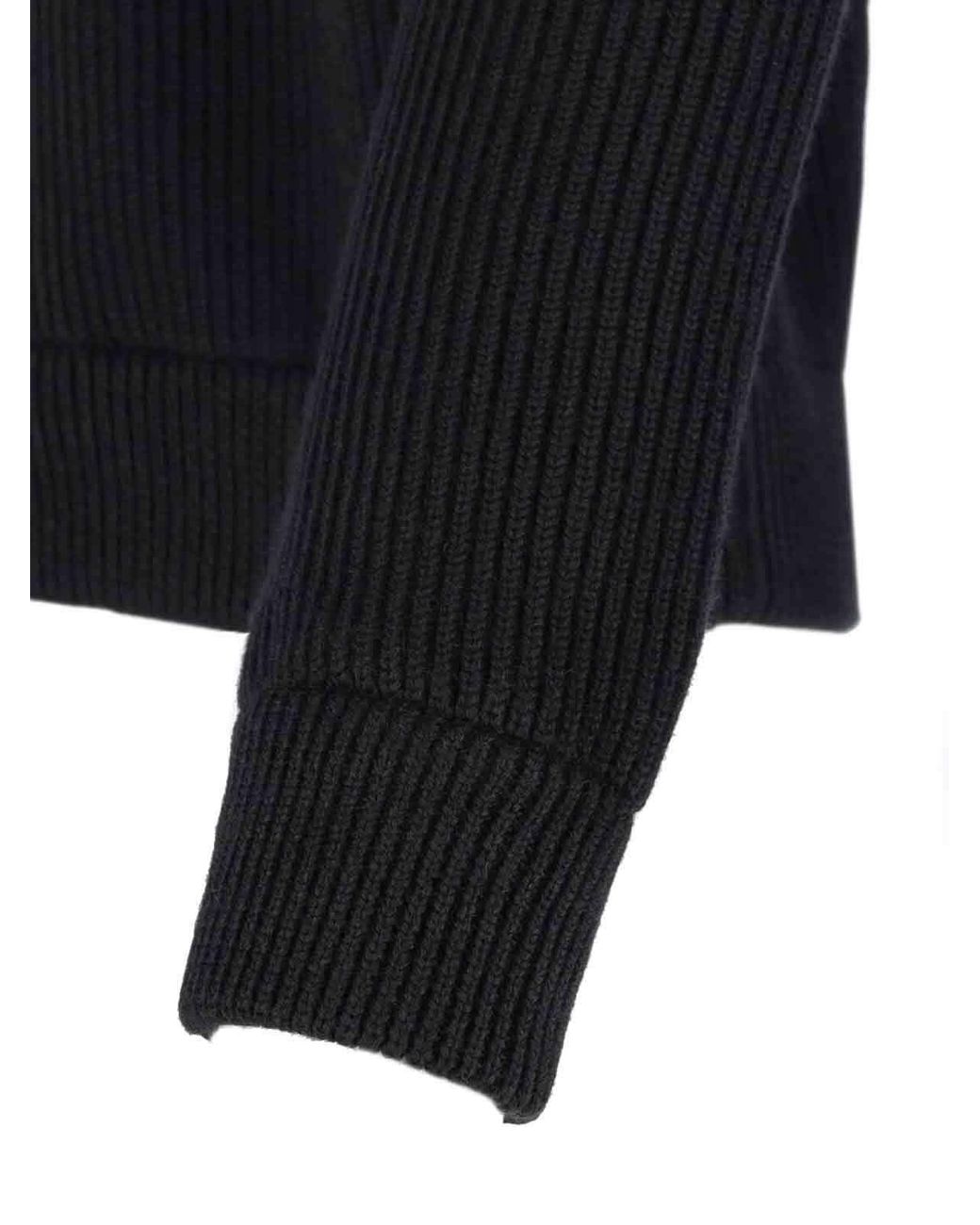 Maison Margiela Black Zipped Long Sleeved Cardigan for men