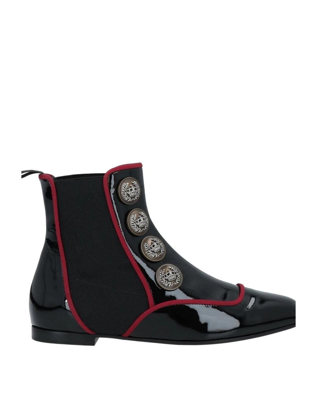 Dolce & Gabbana Black Features A Shiny Colored Leather Upper