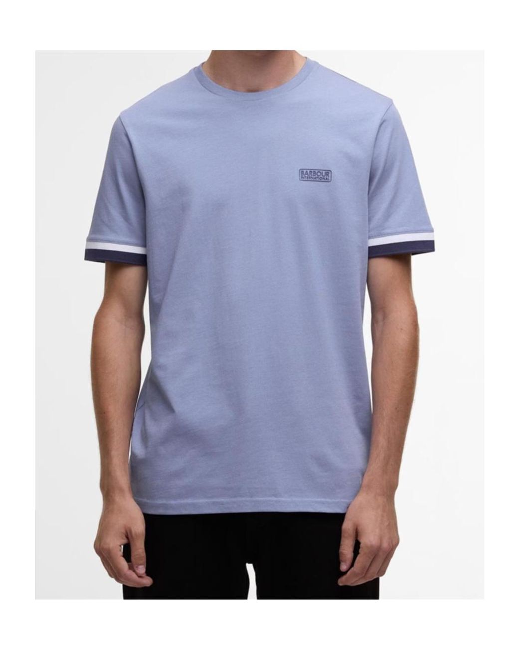 Barbour Blue Evan Tipped T-Shirt for men