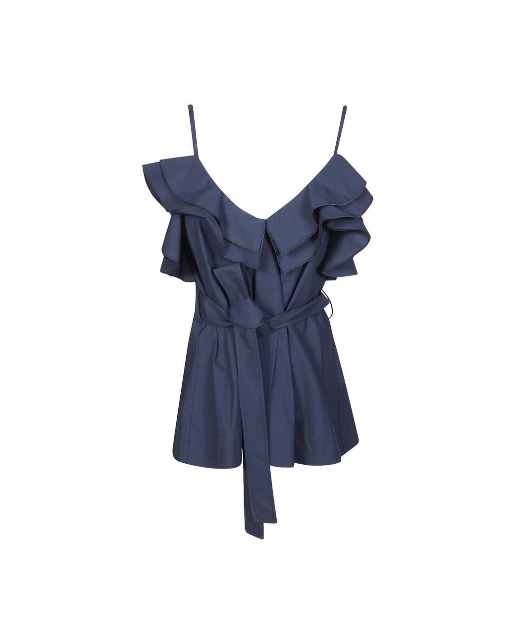 P.A.R.O.S.H. Blue Belted Blouse