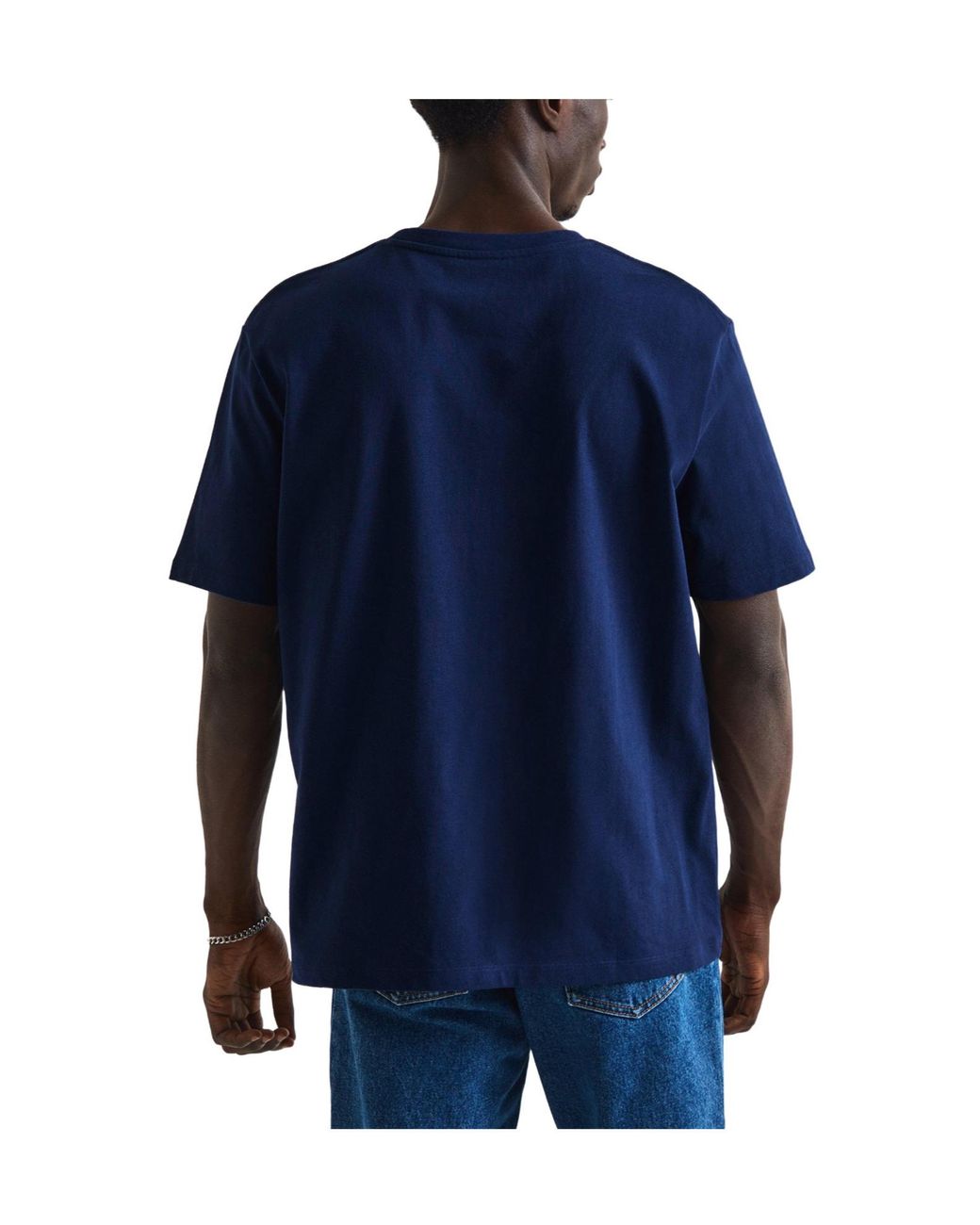 Balmain Blue Crewneck Shortsleeve Tee for men
