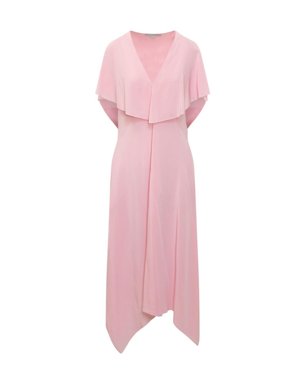 Stella McCartney Pink Draped V-Neck Dress