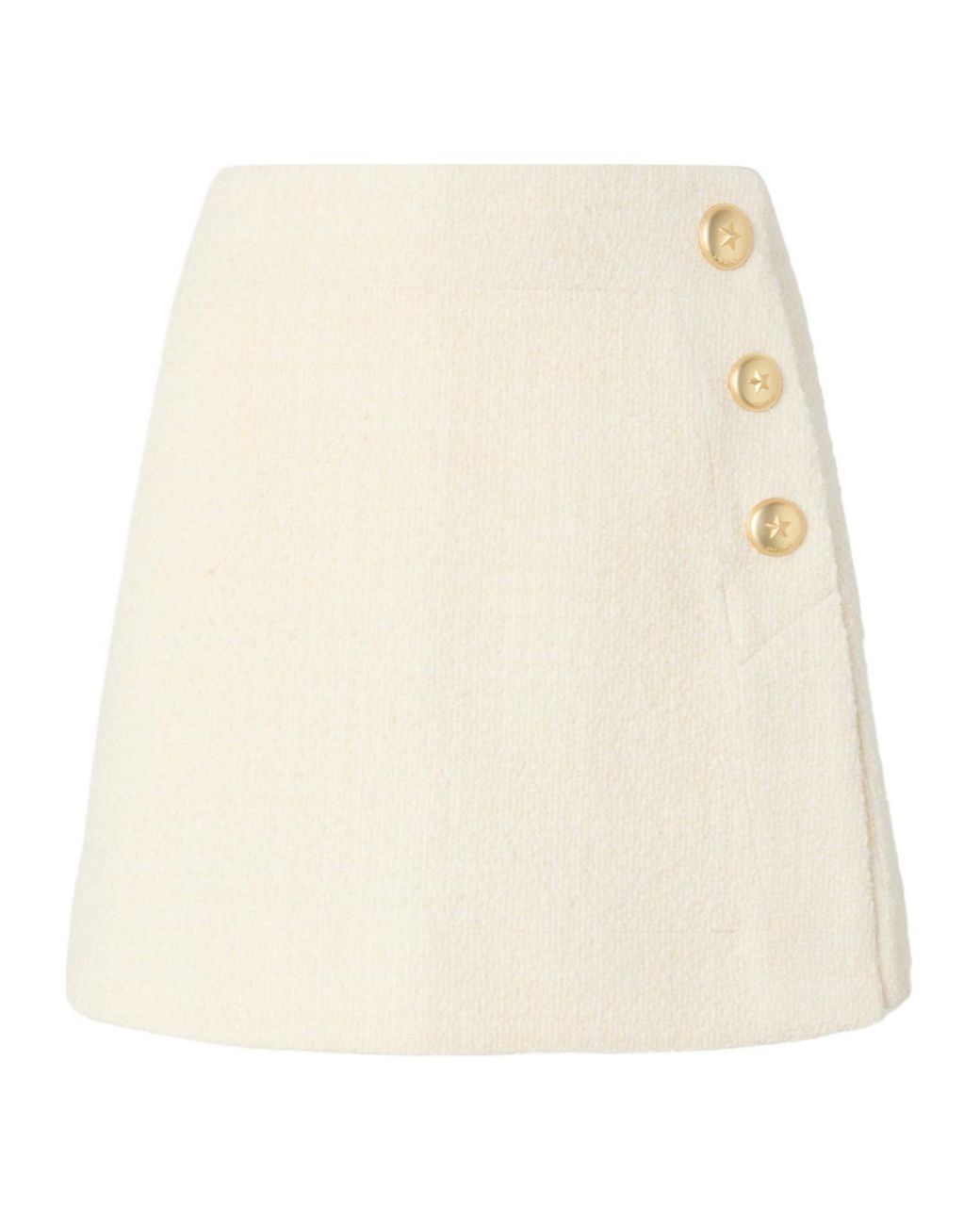 Pinko Natural Tweed Mini Skirt