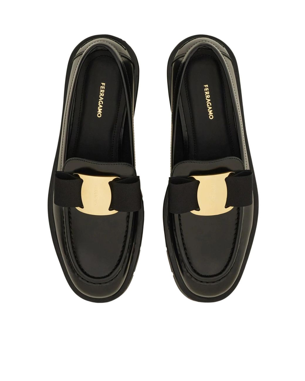 Ferragamo Black Ferragamo Mirty Slip-On Loafers
