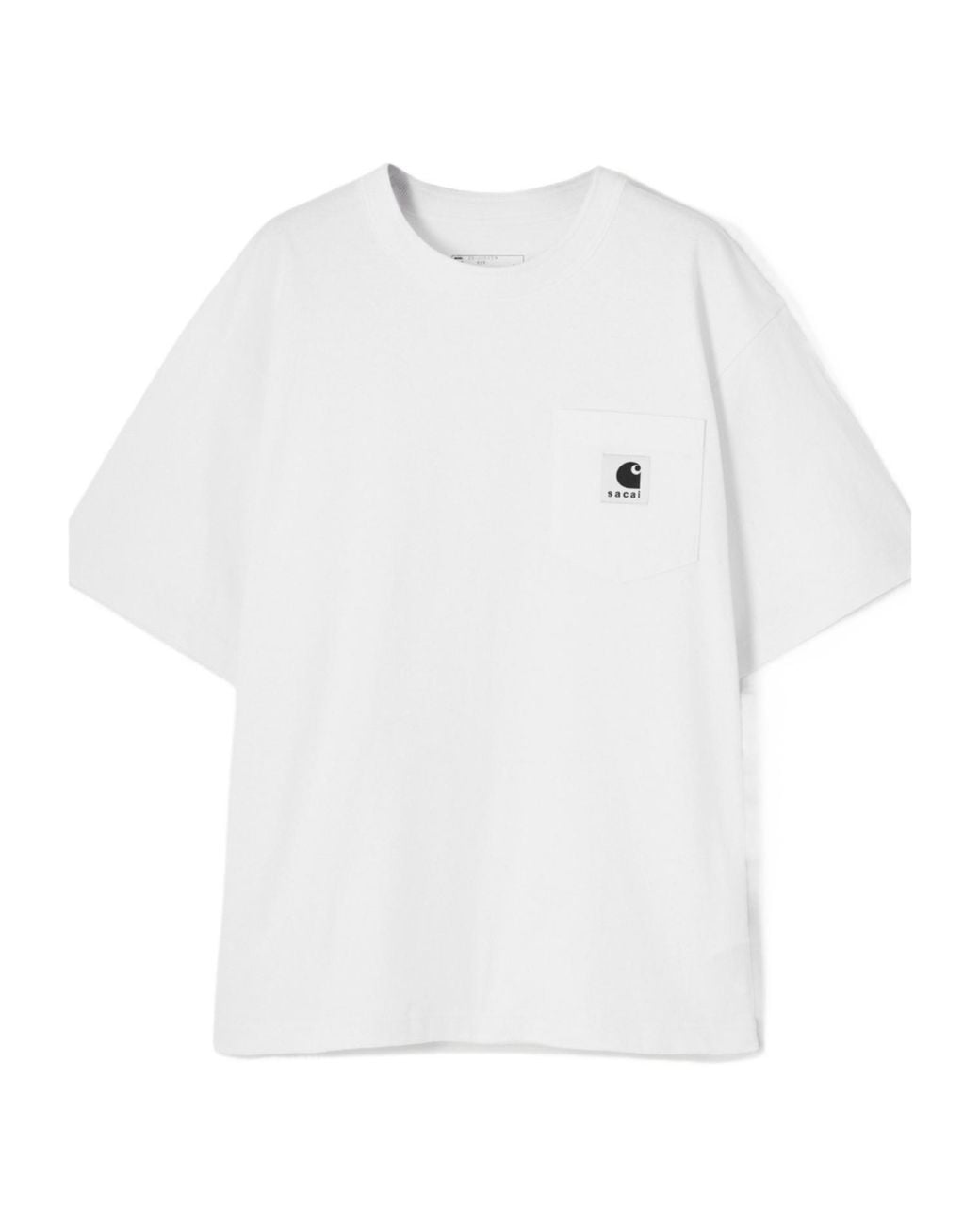 Sacai White Casual Short-Sleeve T-Shirt