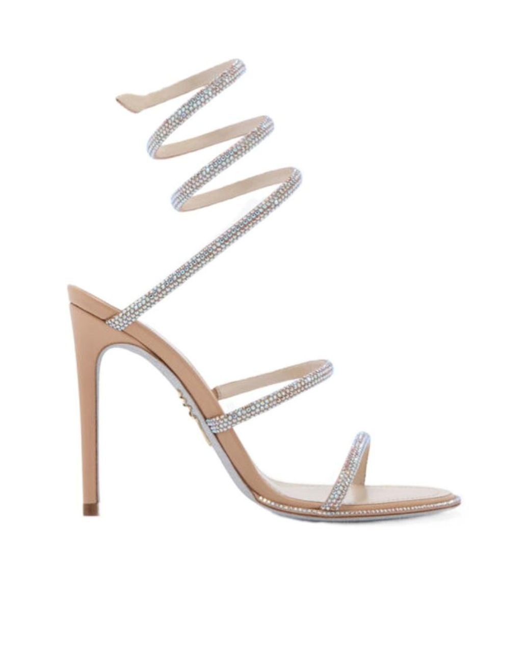 Rene Caovilla White Cleo Apricot Sandal
