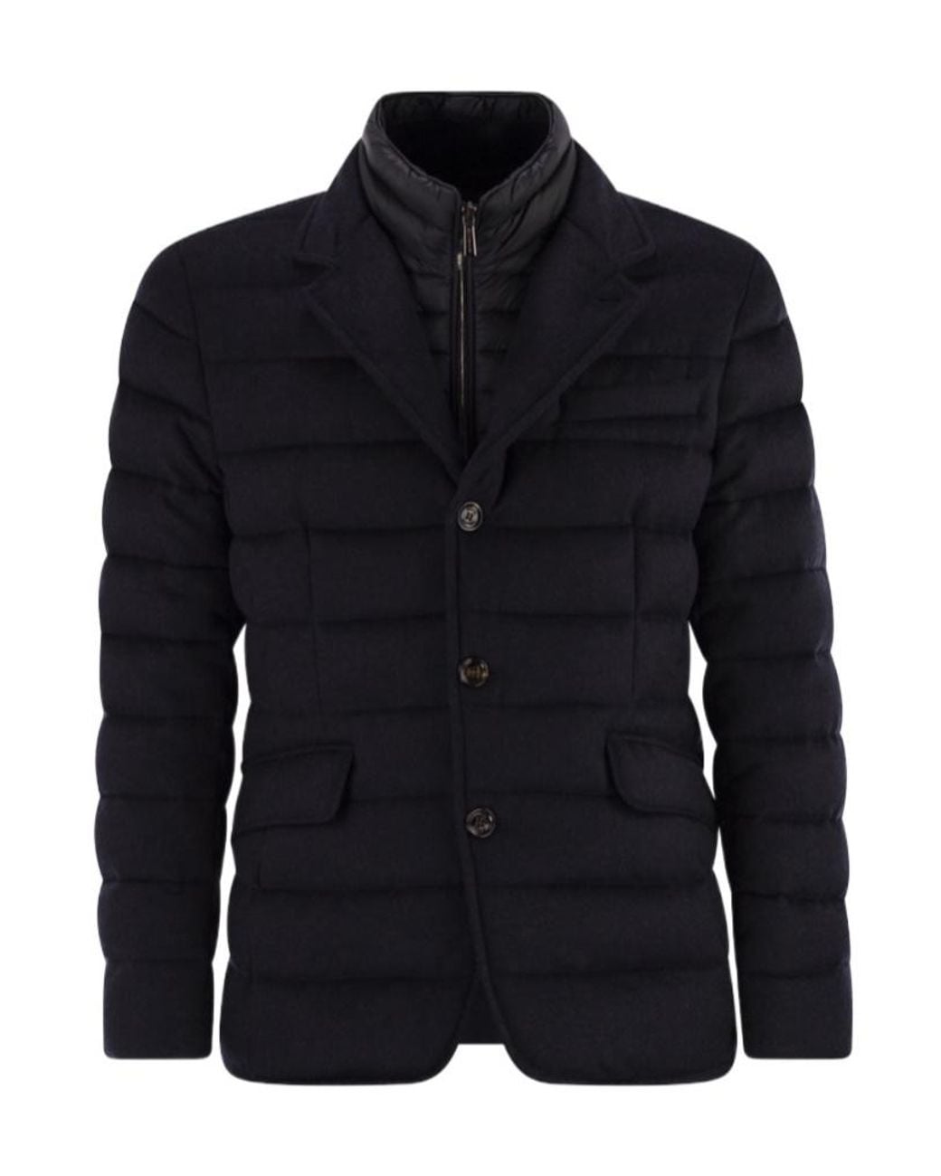 Moorer Blue Long-Sleeved Down Jacket for men