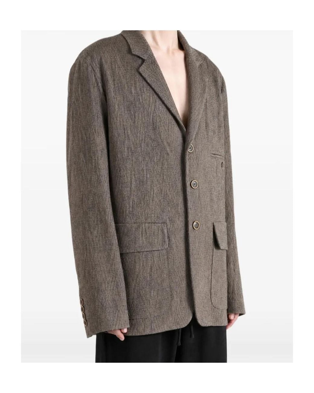 Uma Wang Gray Long-Sleeve Blazer for men
