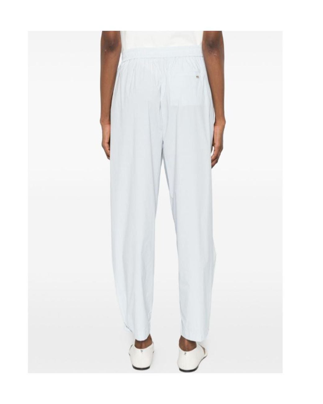 Herno White Drawstring-Fastening Trousers