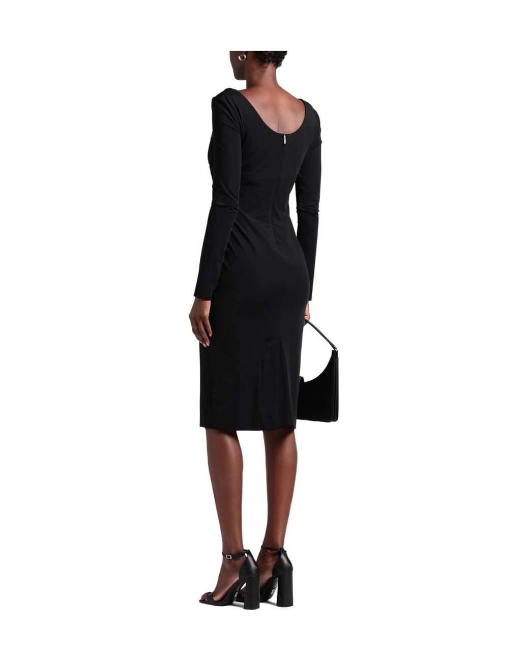 Max Mara Black Light-Colored Bodycon Dress