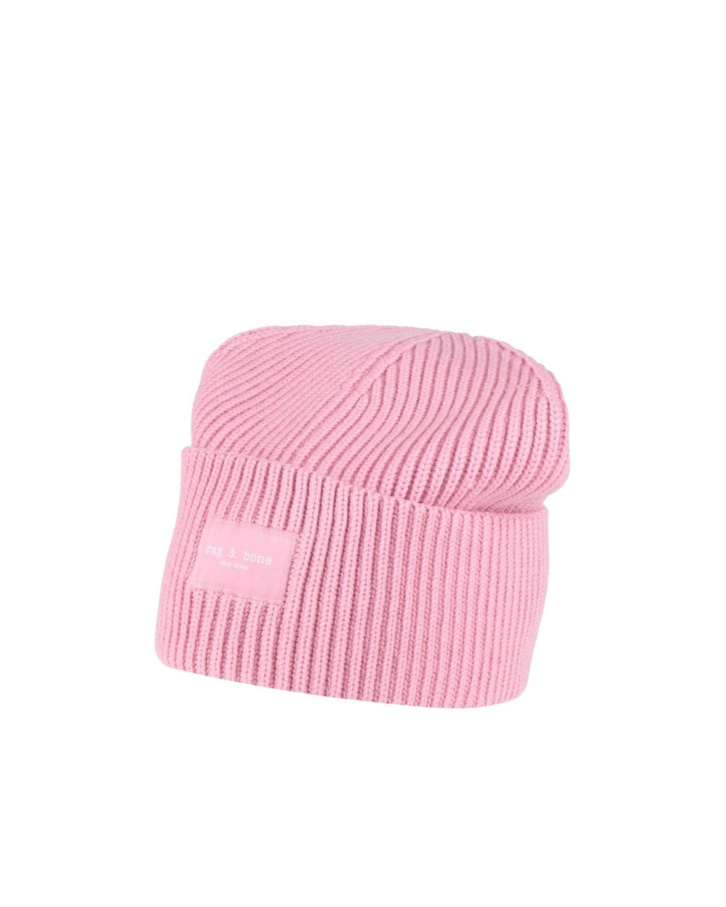 Rag & Bone Pink Minimalist Knit Beanie
