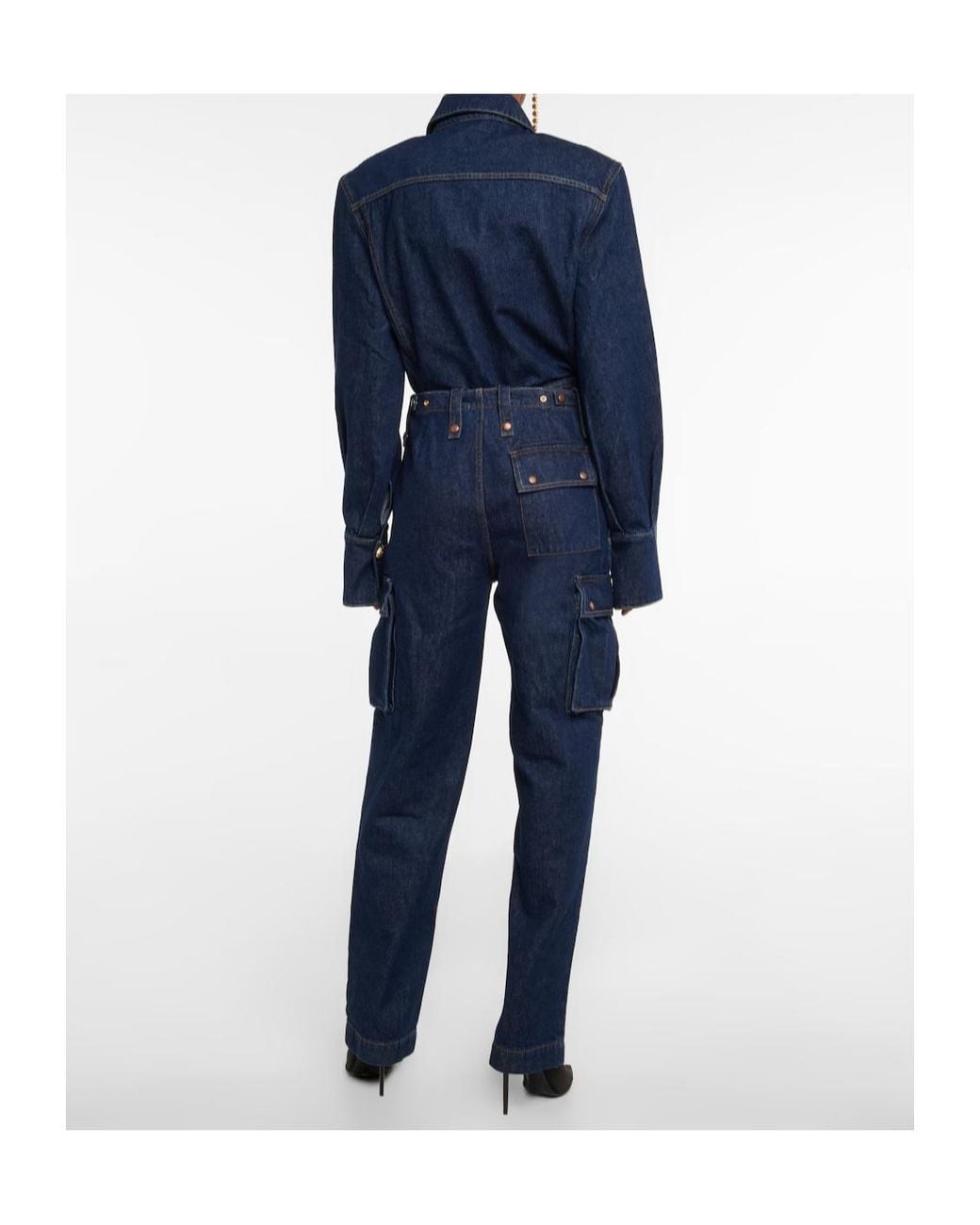 Magda Butrym Blue Mid-Rise Straight Jeans