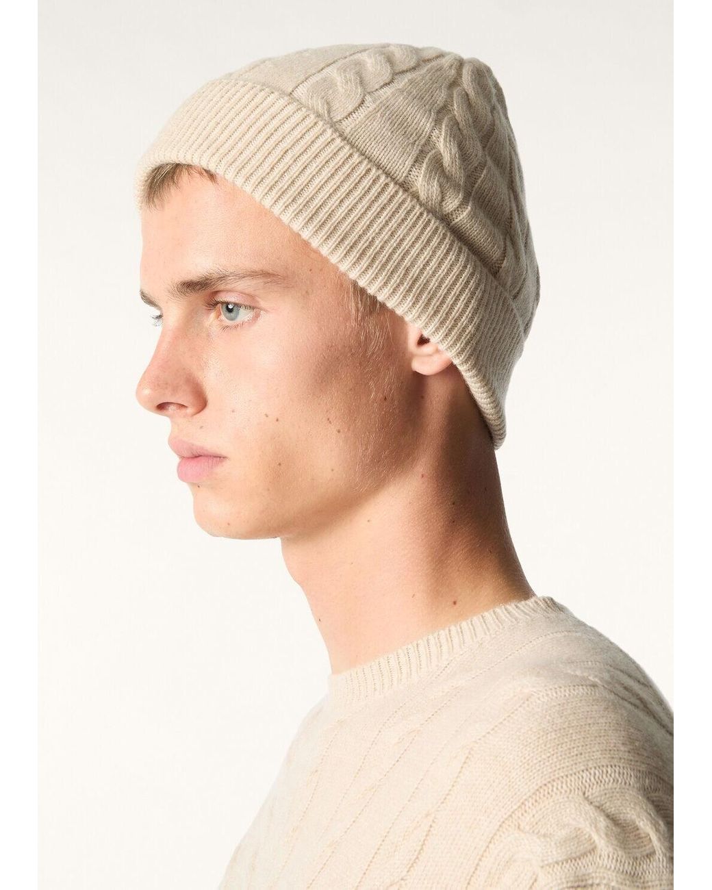Loro Piana Natural Cedar Beanie for men