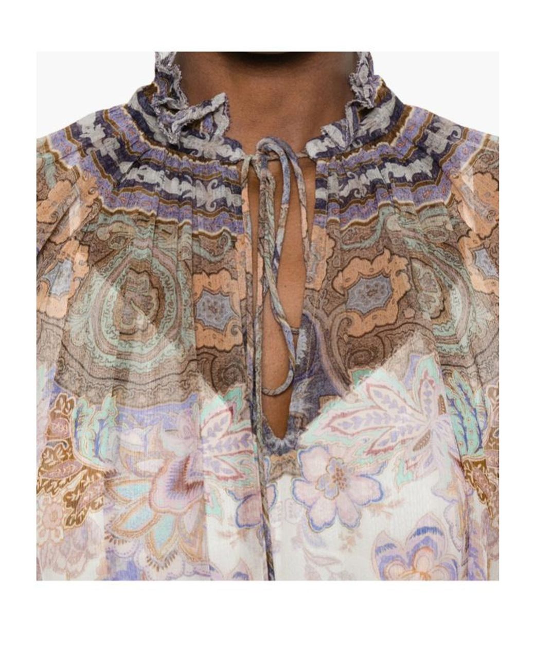 Zimmermann White Patterned Blouse