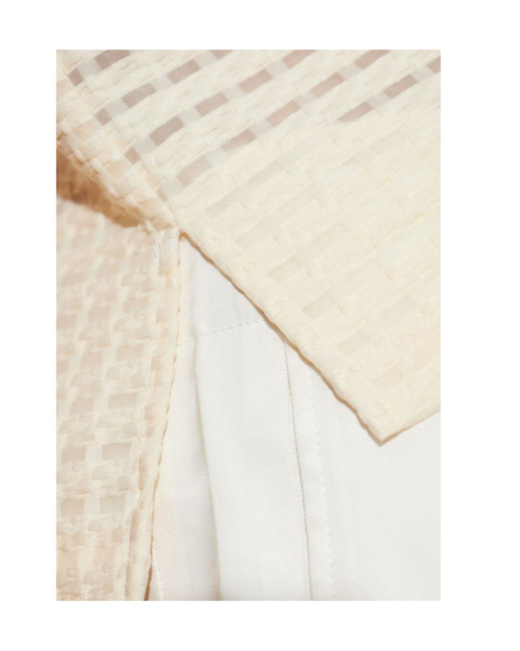 Emporio Armani Natural Sheer Check Sleeveless Top
