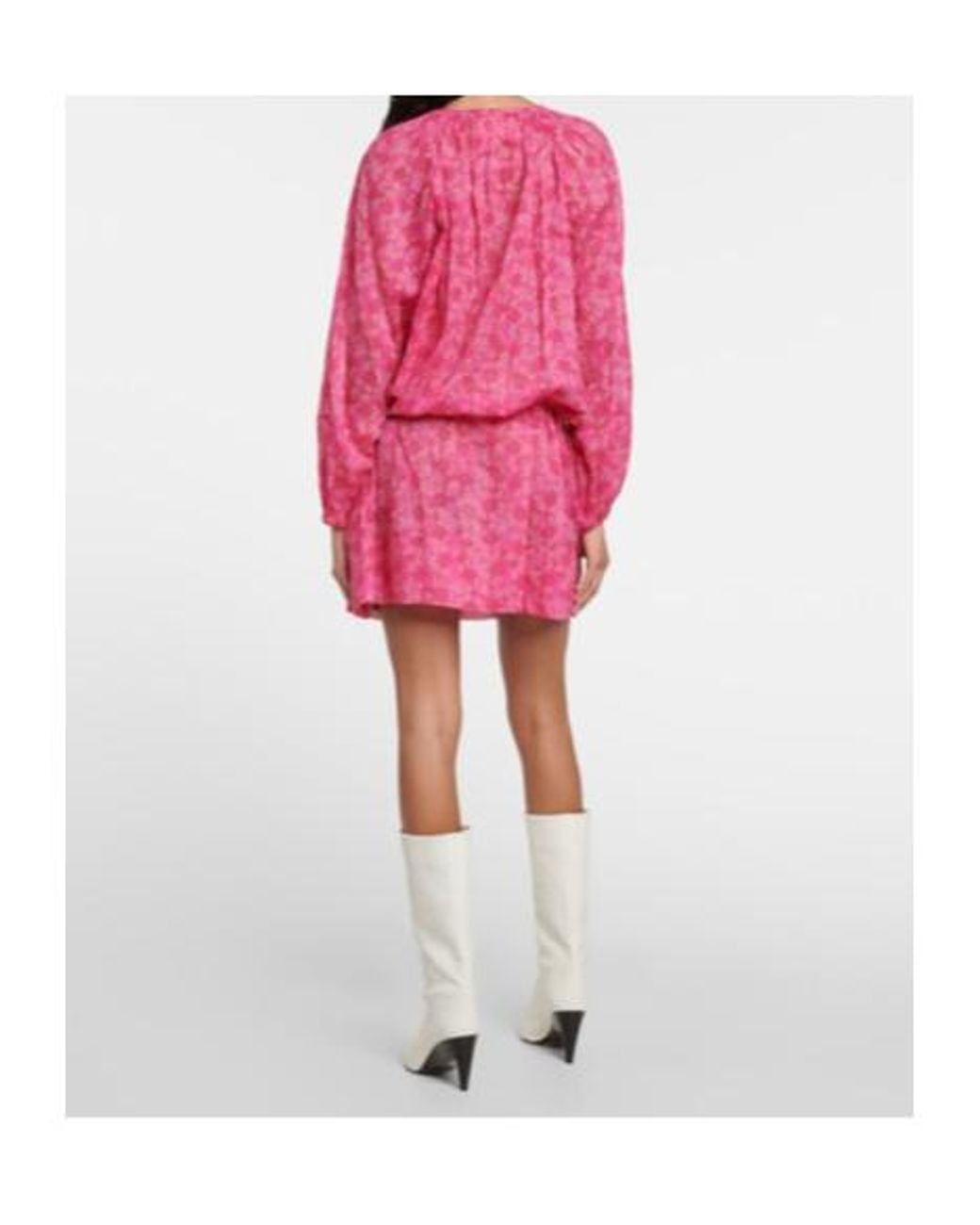 Isabel Marant Pink Parsley Floral Cotton Tunic Dress