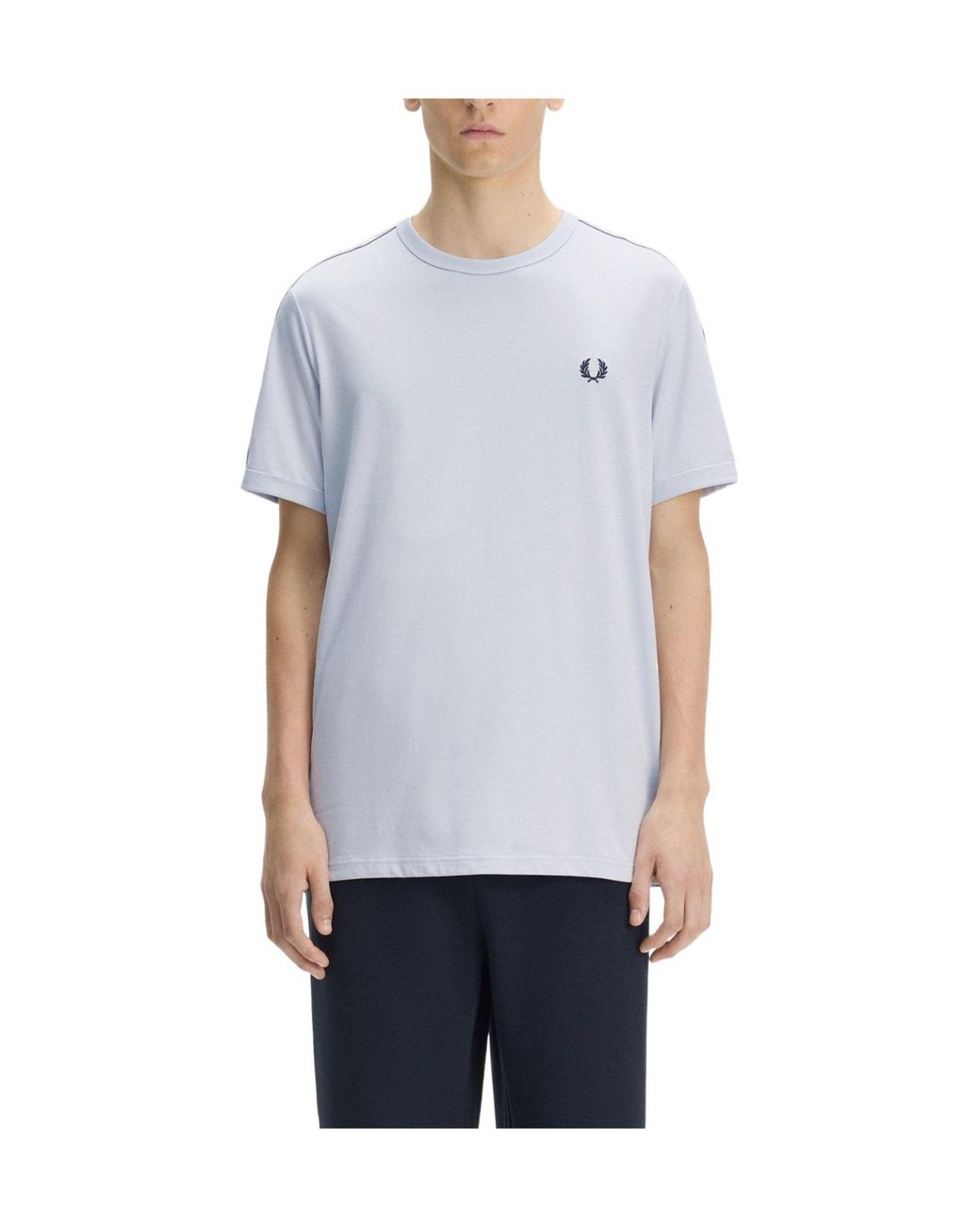 Fred Perry White Solid Color T-Shirt for men