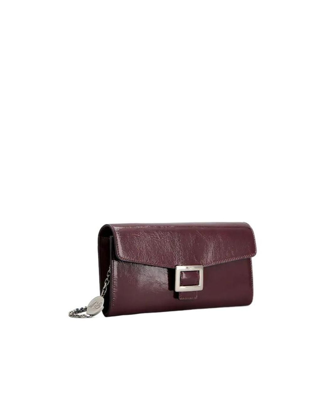 Roger Vivier Purple Belle Vivier Chain Wallet