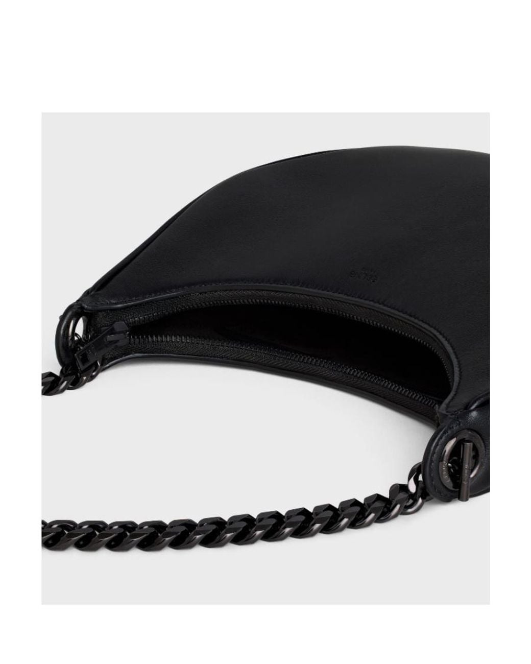 Céline Black Ava Medium Smooth Cow Leather Chain Handbag