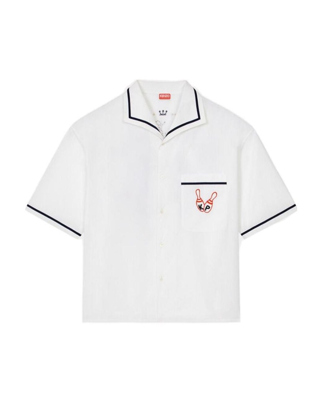 KENZO White 'Bowling Elephant' Hawaiian Shirt for men
