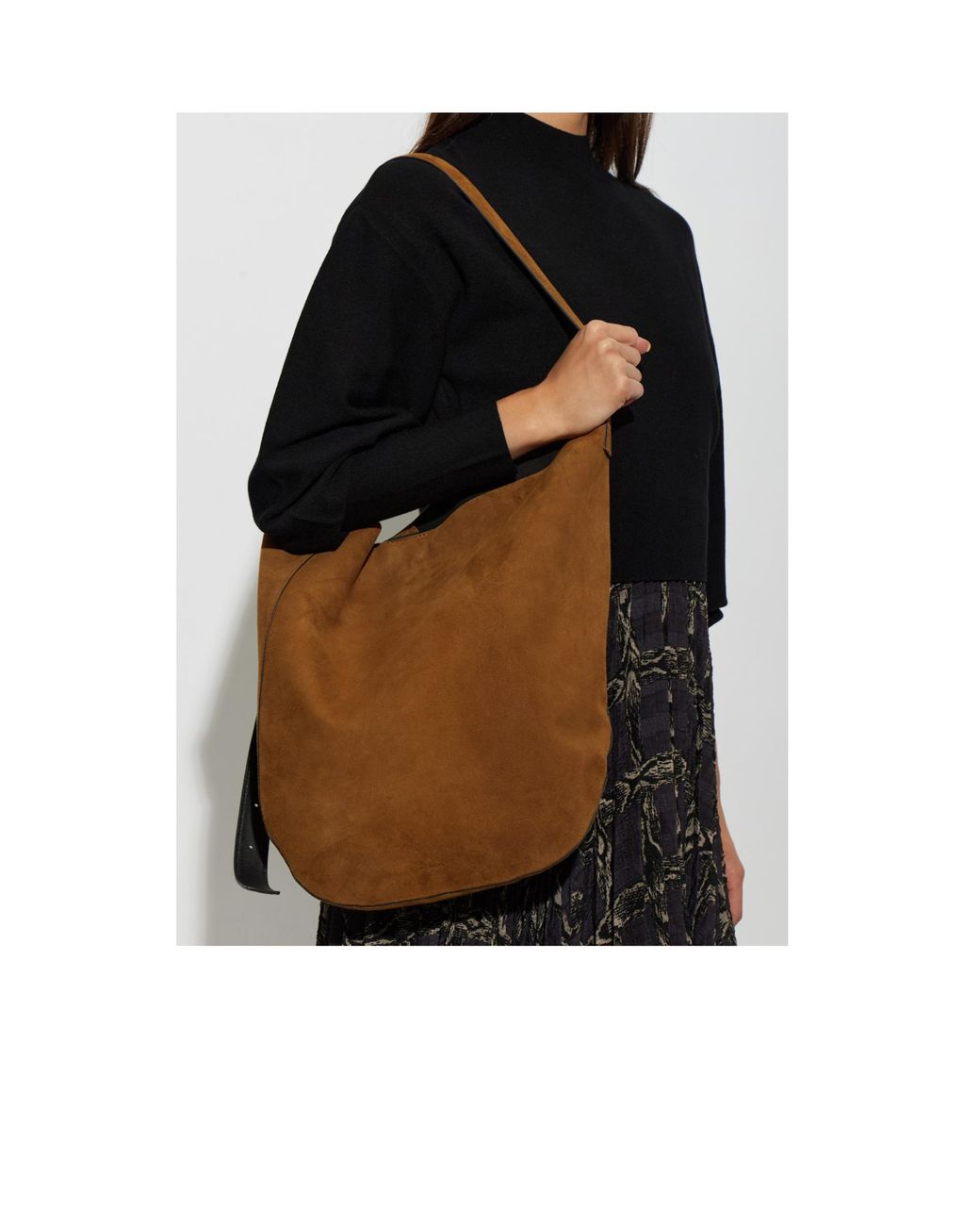 AllSaints Brown Esme Suede Tote Bag