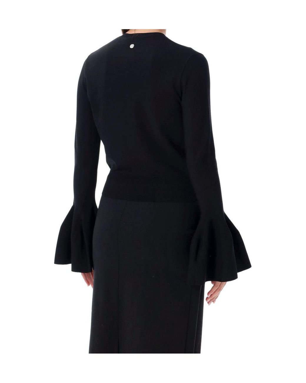 Stella McCartney Black Button-Up Bell-Sleeved Cardigan
