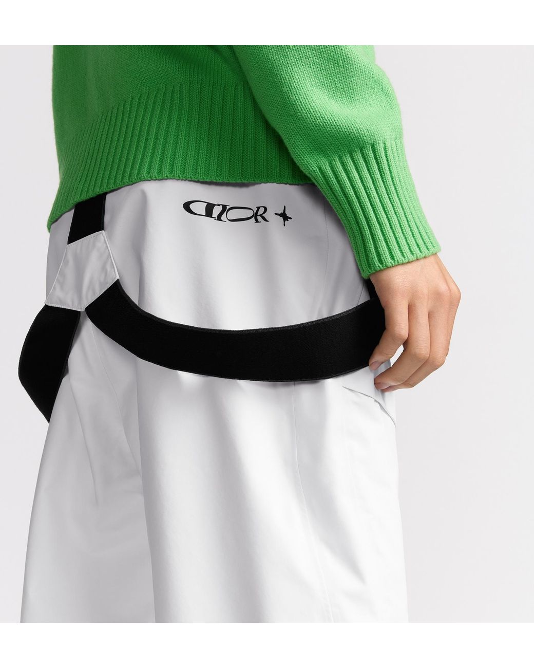 Dior White And Descente And Lewis Hamilton Ski Pants With Suspenders for men