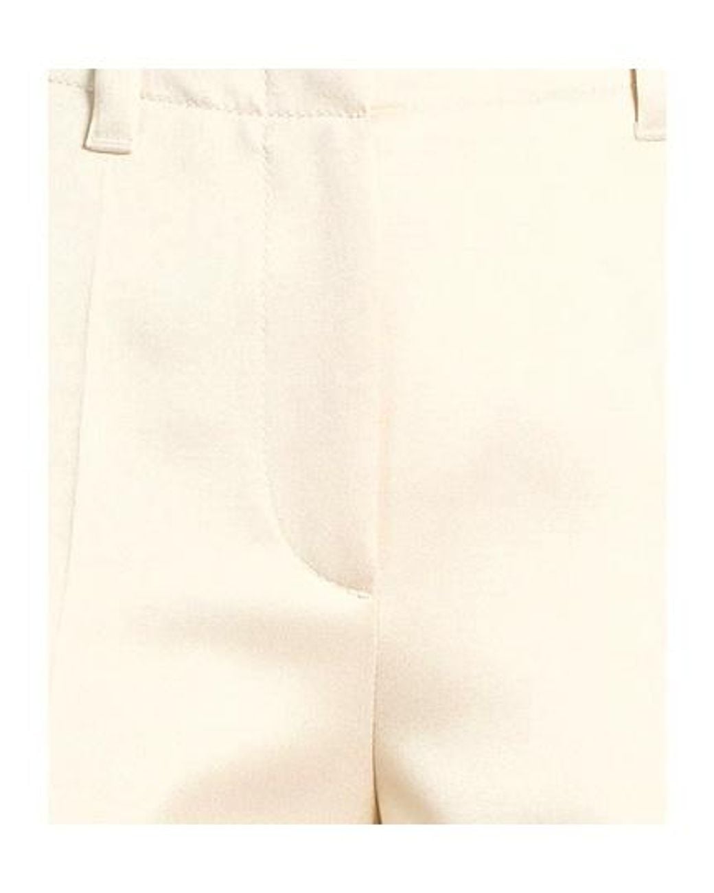 Brunello Cucinelli White Solidcolor Straightleg Trousers