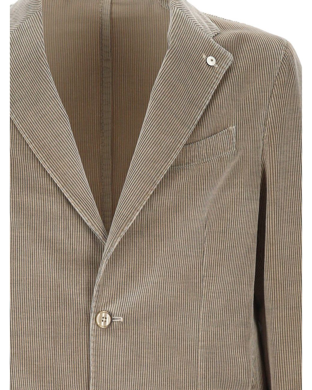 L.b.m. 1911 Brown Pinstriped Two-Button Blazer for men