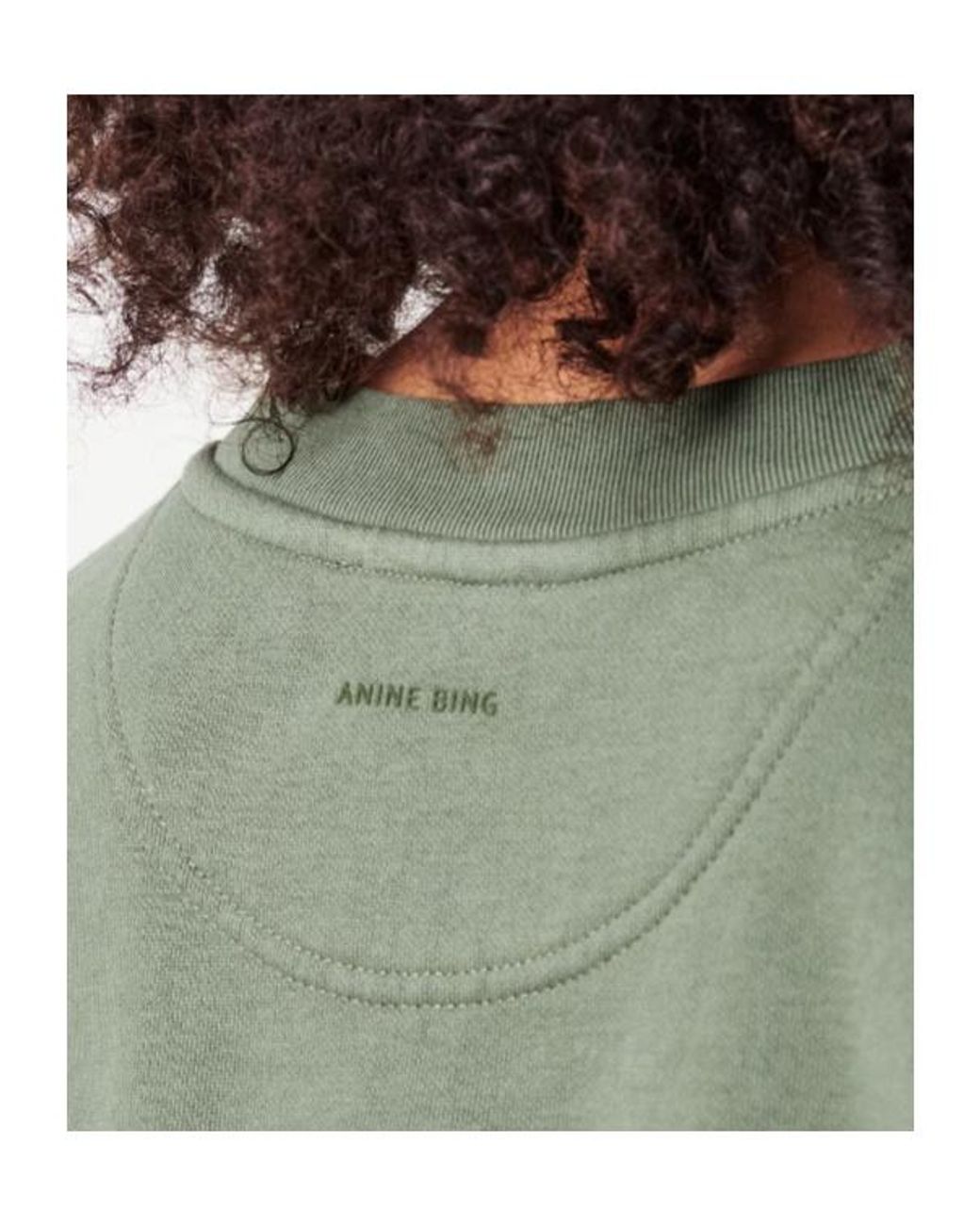 Anine Bing Green Long-Sleeved Sweatshirt