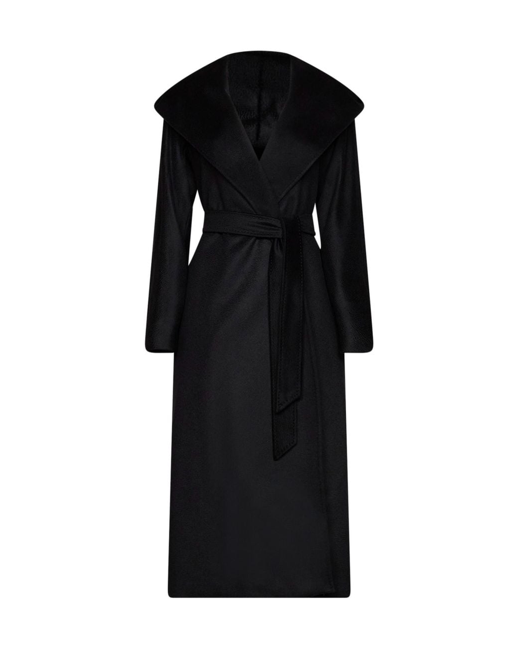 Max Mara Black Studio Mstelegia Belted Coat