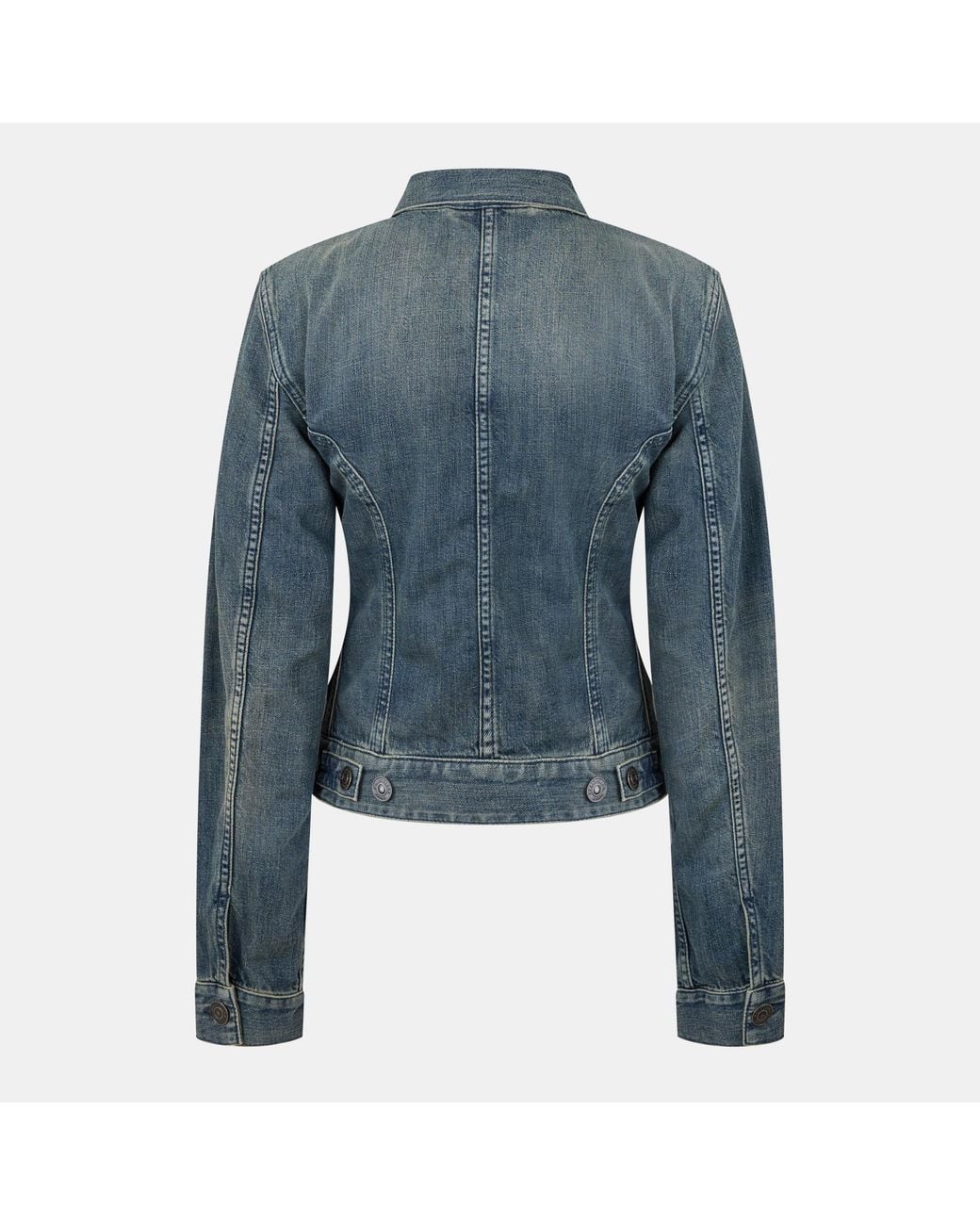 Balenciaga Blue Corseted Denim Jacket